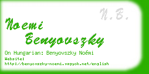 noemi benyovszky business card